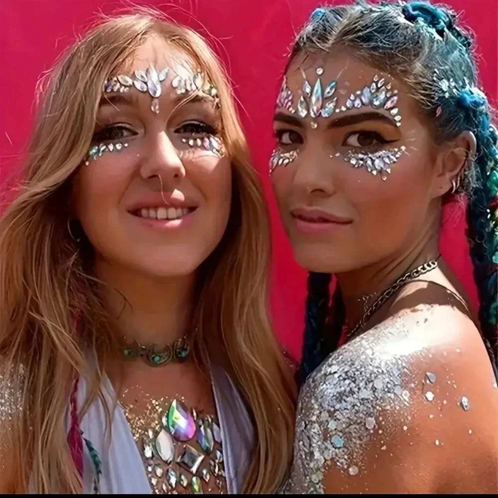 Set of 3 Face Gem Stickers Festival Makeup Mermaid Fairy Carnival New You Pick 3 - Picture 3 of 9